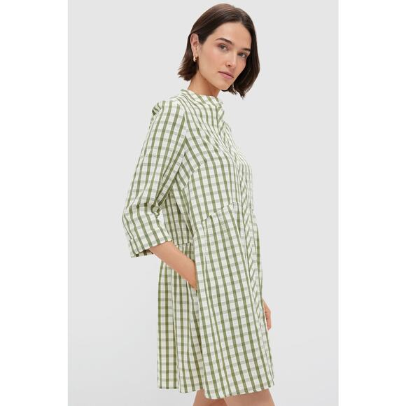 TUCKERNUCK Sage Seersucker Gingham Royal Shirt Dress Size XS NWT - Picture 6 of 7